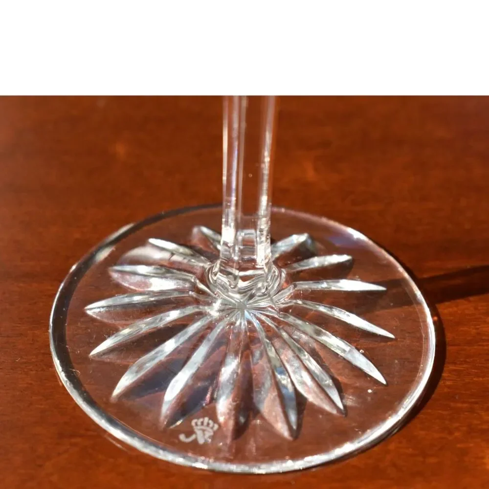Nachtmann Traube Wine Decanter with Stopper and 6 Cranberry Tall Sherry Glasses